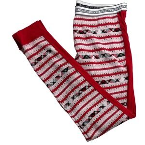 Victorias Secret Thermal Pajama Leggings Red Plaid Waffle Knit Medium‎ lounge